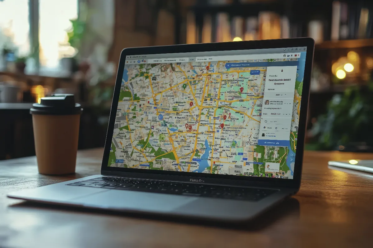 Google Maps com resultados de busca local para pequenas e médias empresas