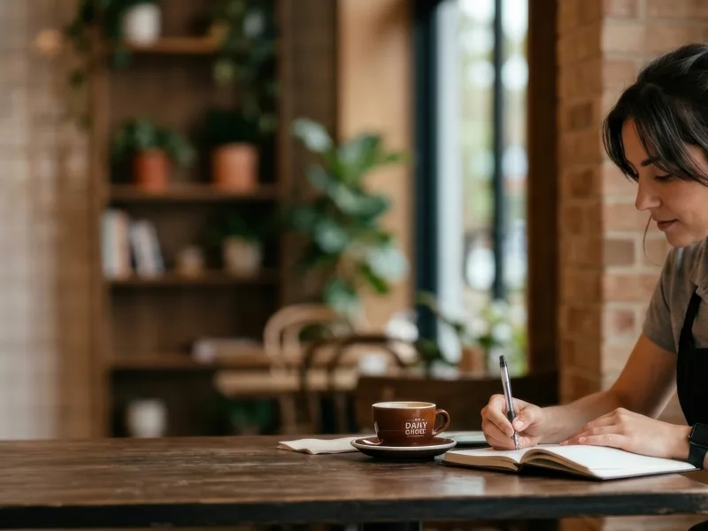 Como criar persona: empreendedor anotando perfil de cliente em caderno