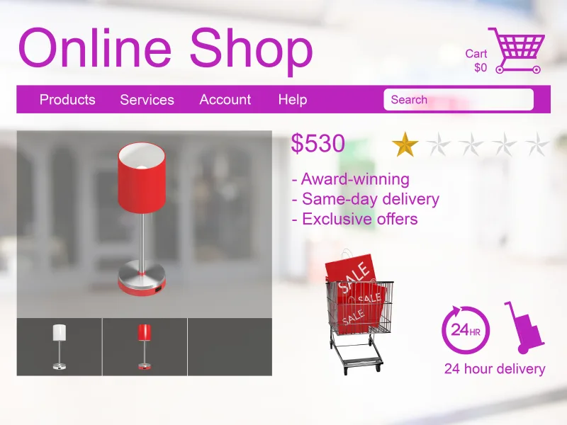 Loja virtual com carrinho de compras: exemplo de e-commerce para pequenas empresas