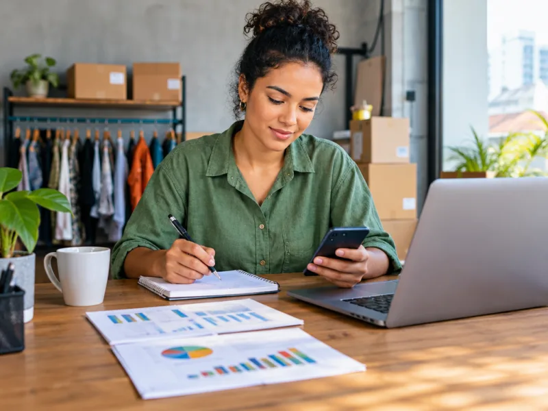 Métricas de marketing digital: painel de dados em tela de computador