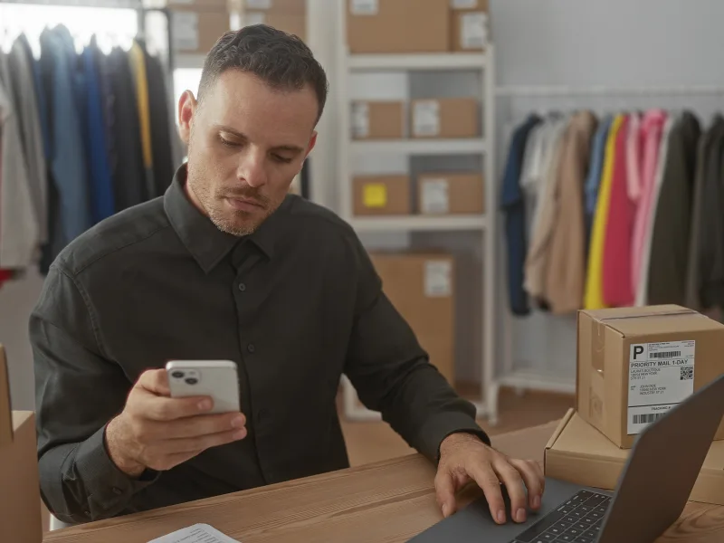 Google Search Console: empresário analisando desempenho do site no celular
