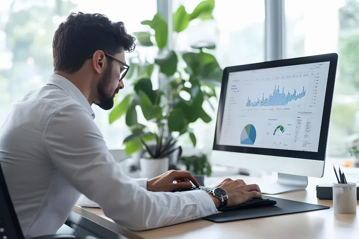 Agência de SEO em São Paulo: especialista analisando métricas de otimização de site