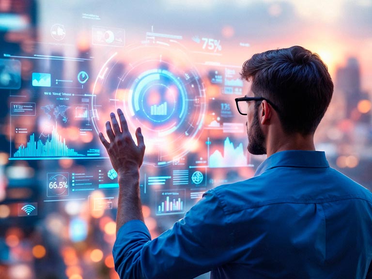 Linha de produção industrial no Brasil com uso de IA e automação por robôs inteligentes